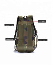 Cordura Nylon 1000D sports leisure travel tactical backpack - Black